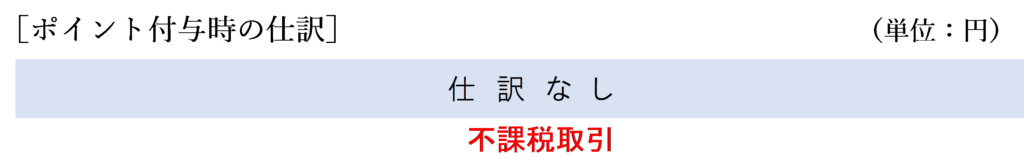 ポイント付与時の仕訳