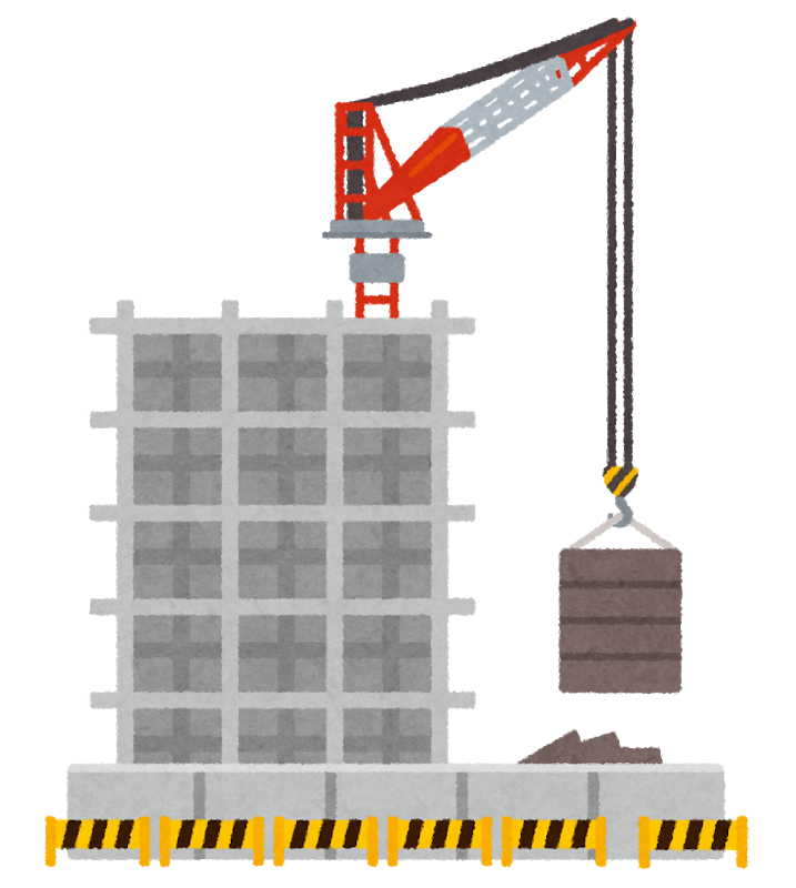 建物を建設するイラスト