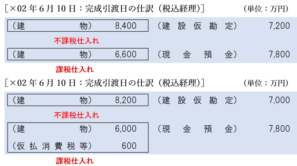 ×02年６月10日：完成引渡日の仕訳