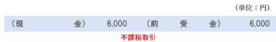 前受金計上時の仕訳