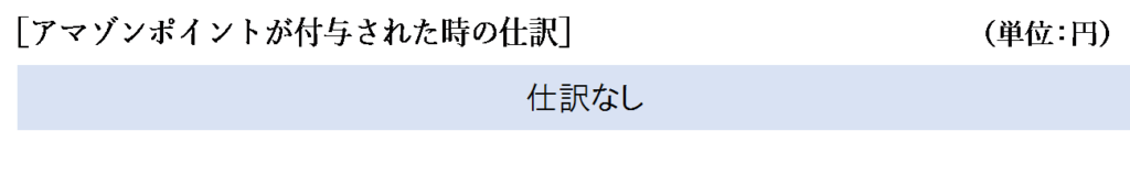 アマゾンポイントが付与されたときの仕訳