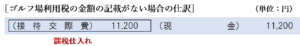 ゴルフ場利用税の金額が記載されていない場合の仕訳