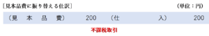 見本品費に振り替える仕訳