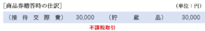 商品券贈答時の仕訳