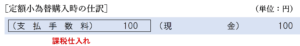定額小為替購入時の仕訳