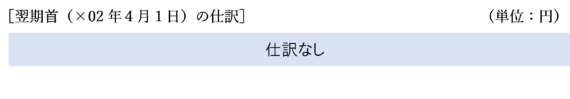 （利息相当額が明示されていない場合）翌期首の仕訳